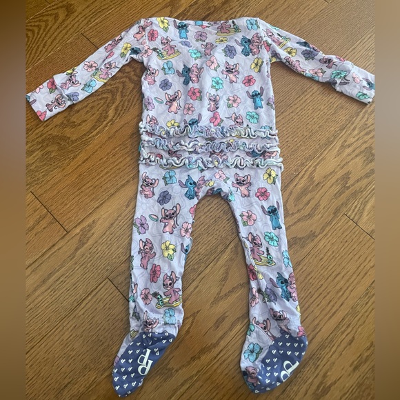 Footie Ruffled Zippered One Piece Disney Tropical Angel - Picture 2 of 5